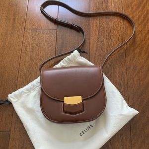 Celine small trotteur brown color